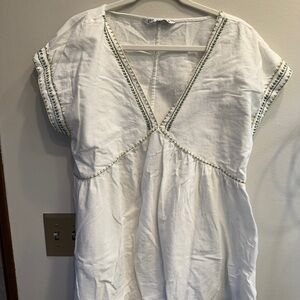 Zara embroidered baby doll dress.
